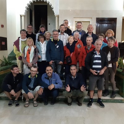 groupe de pèlerins avec les deux guides