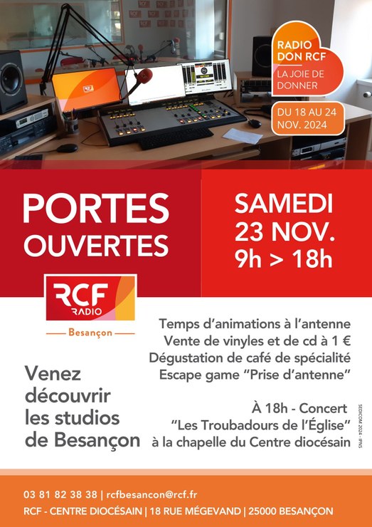 Journée Portes Ouvertes à RCF Besançon - 23 nov. 2024