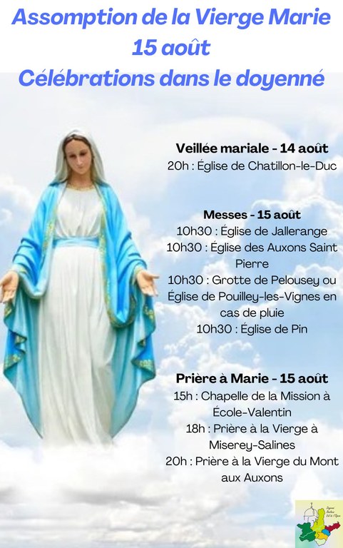 Célébrations de l'Assomption dans le doyenné - 15 août 2024