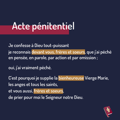 Diapo Acte pénitentiel (Eglise Catholique en France)