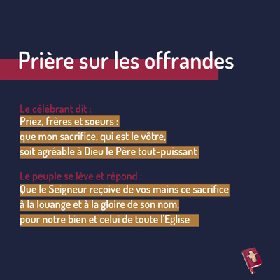 Diapo Prière sur les offrandes (Eglise Catholique en France)