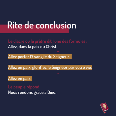 Diapo Rite de conclusion (Eglise Catholique en France)